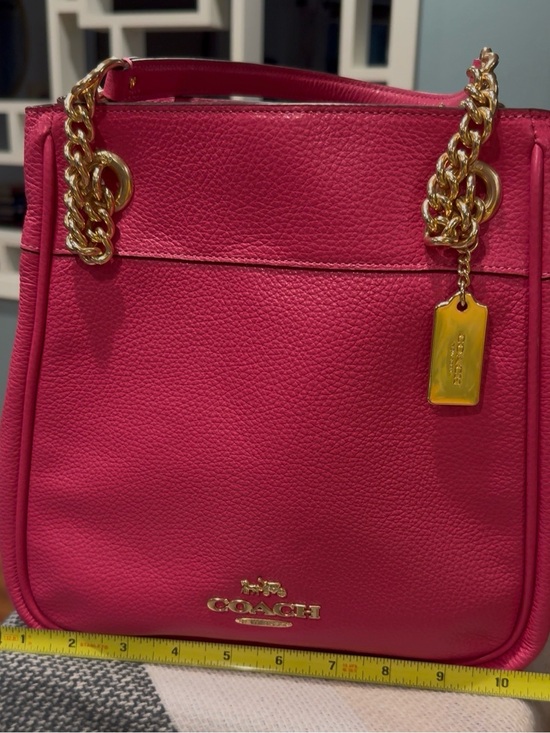 Coach Handbags - Coach Cammie Chain Bucket Bag C8315 Pink Pebbled Leather Crossbody Shoulder Bag